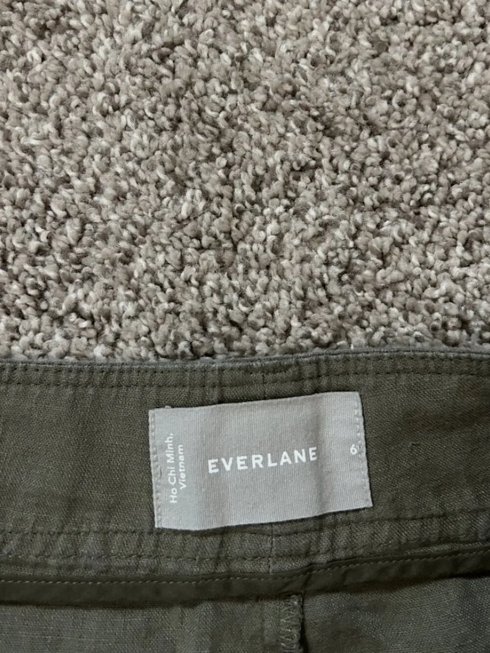 Everlane Women's Olive Green The Linen Way-High Drape Pants Size 6